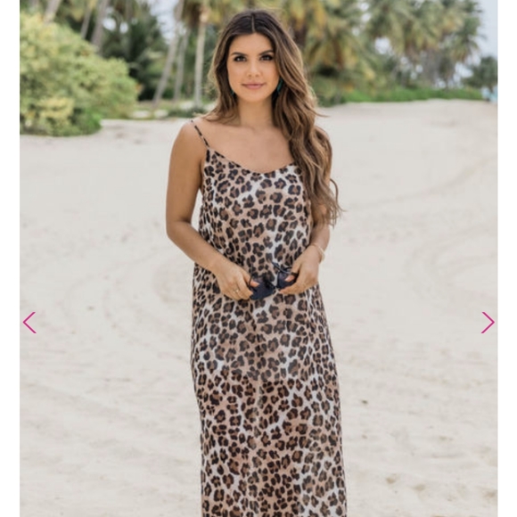 Pink Lily Dresses & Skirts - Leopard Print Maxi